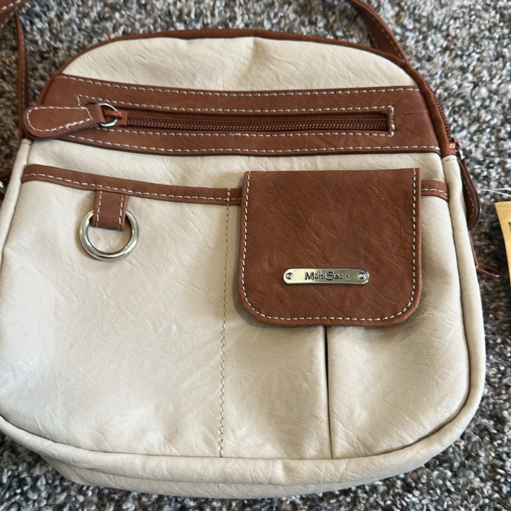NWT Multi Sac Beige/Camel Crossbody - Picture 3 of 10